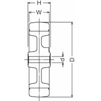 ハンマーキャスター ハンマーキャスター(ゴム車) 425EーRN 425EーRN100 1セット(5個)（直送品）