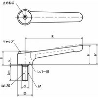 鍋屋バイテック会社 テンションレバー(おねじ) LFDM LFDMー145ーM16ー40ーBK 1個（直送品）