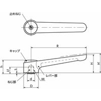 鍋屋バイテック会社 テンションレバー(めねじ) LFDF LFDFー120ーM8ーSG 1個（直送品）