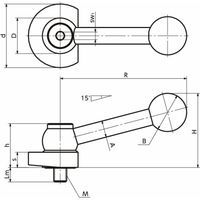鍋屋バイテック会社 ラッチレバー 角度つきレバータイプ・下方向締めつけ LZYーKVーB LZYー40ーKVーB 1個（直送品）