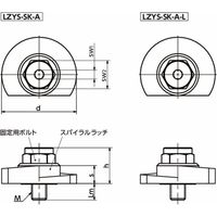 鍋屋バイテック会社 ラッチレバー スパナ操作タイプ・上方向締めつけ(ステンレス製) LZYSーSKーA LZYSー50ーSKーA 1個（直送品）