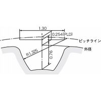 三ツ星ベルト スーパートルクタイミングプーリ S2M形 棒状タイプ 40S2M100ーP 1個（直送品）