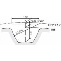 三ツ星ベルト スーパートルクタイミングプーリ S3M形 棒状タイプ 30S3M100ーP 1個（直送品）