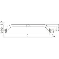 鍋屋バイテック会社 アルミ取っ手 UBLC UBLCー36ー600ーBK 1個（直送品）