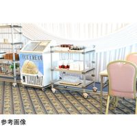 アズワン アルミワゴン 684×554×1048 2段 キャスター付 65-9619-56 1個（直送品）