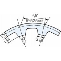 三ツ星ベルト タイミングベルト L形(クロロプレンゴム) 173L050 1セット(2個)（直送品）