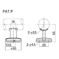 内外 CF直付ブラケットシルバー CFーT35ーSS CFD777729 1セット(2個)（直送品）
