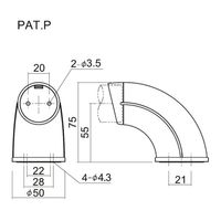 内外 CFエンドブラケットシルバー CFーE35ーSS CFD777731 1セット(2個)（直送品）