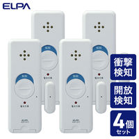 ELPA 窓ピタッアラーム 衝撃&開放検知4P ASA-W13-N4P（W） 1個