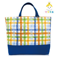 コッカ レッスンバッグ チェック柄（青） CS-1296 1A 1個