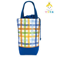 コッカ シューズケース チェック柄（青） CS-1297 1A 1個