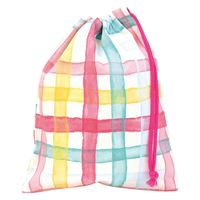 コッカ 巾着 小 チェック柄（ピンク） CS-1295 1A 1セット（5個）