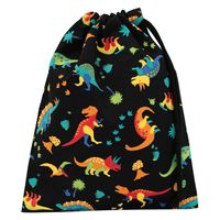 コッカ 巾着 小 恐竜（黒） CS-1279 1A 1セット（5個）