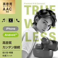 ワイヤレスイヤホン Bluetooth 5.3 低遅延 タッチセンサー 超小型 ブラック LBT-TWS16BK エレコム 1個（直送品）