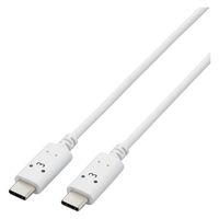 タイプCケーブル (USB-C to C) PD対応 60W 2m しろちゃん MPA-CCF20WF エレコム 1本（直送品）