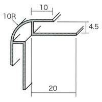 サインシティ アルミ出隅ジョイナー　１０４５ＡＣ×２７３０　シルバー 112438 1本（直送品）