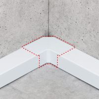 サンワサプライ 配線ダクト(平面L型・ホワイト) CA-KK80L 1個（直送品）