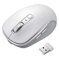 サンワサプライ 静音Bluetoothワイヤレスマウス(充電式・5ボタン) MA-WBBS519W 1個