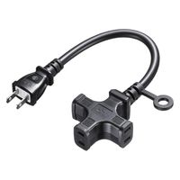 サンワサプライ 電源延長コード(3個口) TAP-EX23-03BK 1本