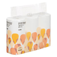 キッチンペーパー キッチンタオル 150カット 3倍巻 1セット（1パック（3ロール入）×2パック） オリジナル　エルモア オリジナル