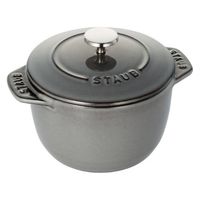ストウブ Staub ラ ココット de GOHAN S グレー 12cm ご飯鍋 炊飯 1合 鋳物ホーロー 鍋 1セット（3個）