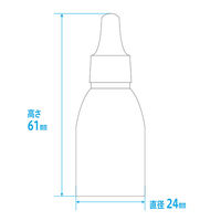 金鵄製作所 点眼容器（だるま点眼） 10mL キャップ付 本体色:白 キャップ色:白 未滅菌 500本（1箱） 81120-001 1箱（500本）（直送品）