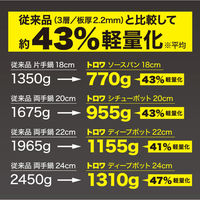 ウルシヤマ金属工業 ディープポット 24cm TRW-24W 1個（直送品）