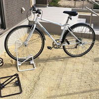 法山本店 自立台付 サイクルスタンド ホワイト HCS-1 1セット(10台入)（直送品）
