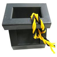 サンポリ 輪止ロープ付2個セット ブラック 4996645205107 1セット(5個)（直送品）