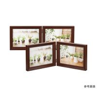 ハクバ写真産業 フォトフレーム テリア3 2Lサイズ 2面(ヨコ・ヨコ) ブラウン FWTR3-BR2L2Y 1個 62-9752-50（直送品）