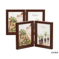 ハクバ写真産業 フォトフレーム テリア3 2Lサイズ 2面(タテ・タテ) ブラウン FWTR3-BR2L2T 1個 62-9752-52（直送品）