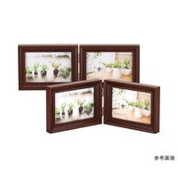 ハクバ写真産業 フォトフレーム テリア3 Lサイズ 2面(ヨコ・ヨコ) ブラウン FWTR3-BRL2Y 1個 62-9752-56（直送品）