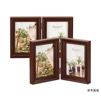 ハクバ写真産業 フォトフレーム テリア3 Lサイズ 2面(タテ・タテ) ブラウン FWTR3-BRL2T 1個 62-9752-58（直送品）