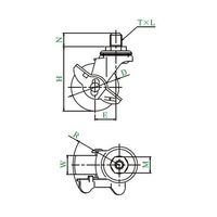 ユーエイ ET型キャスター 自在車ねじ込み式 ET-125URW3/4 40 1個 62-9782-39（直送品）