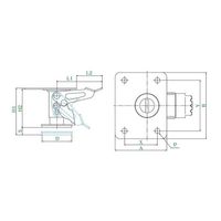 ユーエイ イージーロックシリーズ ELOCK型 ELOCK-65 1個 62-9798-57（直送品）