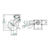 ユーエイ 緩衝器付キャスターポルテ NPG型 自在車プレート式 NPG-100SUE-2 1個 62-9799-11（直送品）