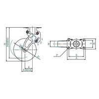 ユーエイ 緩衝器付キャスターポルテ NPR型 固定車プレート式 NPR-100SUE-3 1個 62-9799-24（直送品）