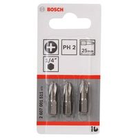 ボッシュ ドライバービットPH2 3p 2607001511 1セット(30本:3本×10PC)（直送品）