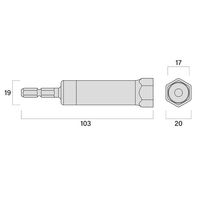 フジ矢 首振りレースウェイソケット(黒金) 506-17K-BG 1セット(2PC)（直送品）