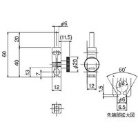 カネテック DG金具 DG-AM-6 1セット(3PC)（直送品）