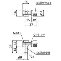 カネテック DG金具 DG-X 1セット(4PC)（直送品）
