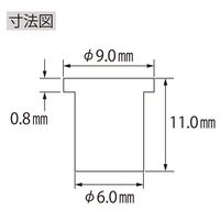 ロブテックス ブラインドナット アルミ エコパック NAD4MP 1セット(350本:35本×10PC)（直送品）