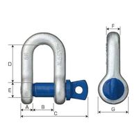 オーエッチ工業 鍛造シャックル SC-20T 1セット(10PC)（直送品）