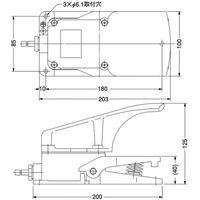 大阪自動電機 フットスイッチ OFL-1-SM2C 1PC（直送品）