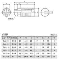 Parker TAIYO サイレンサ SA3-10 1セット(6PC)（直送品）
