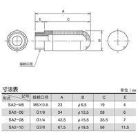 Parker TAIYO 小形サイレンサ SA2-10 1セット(6PC)（直送品）