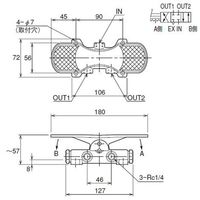 Parker TAIYO フートバルブ 4FN-20B 1PC（直送品）