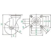 ユーエイ キャスター GUJ-100 1セット(2PC)（直送品）