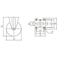 ユーエイ キャスター GUK2-150 1セット(2PC)（直送品）