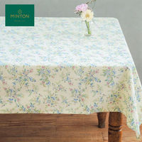 川島織物セルコン MINTON テーブルクロス HM1224 130×240cm ブルー HM1224_37B 1枚（直送品）